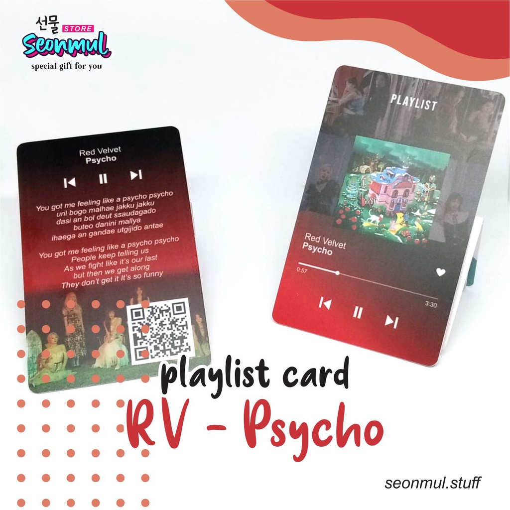 READY STOCK PLAYLIST CARD RED VELVET PSYCHO