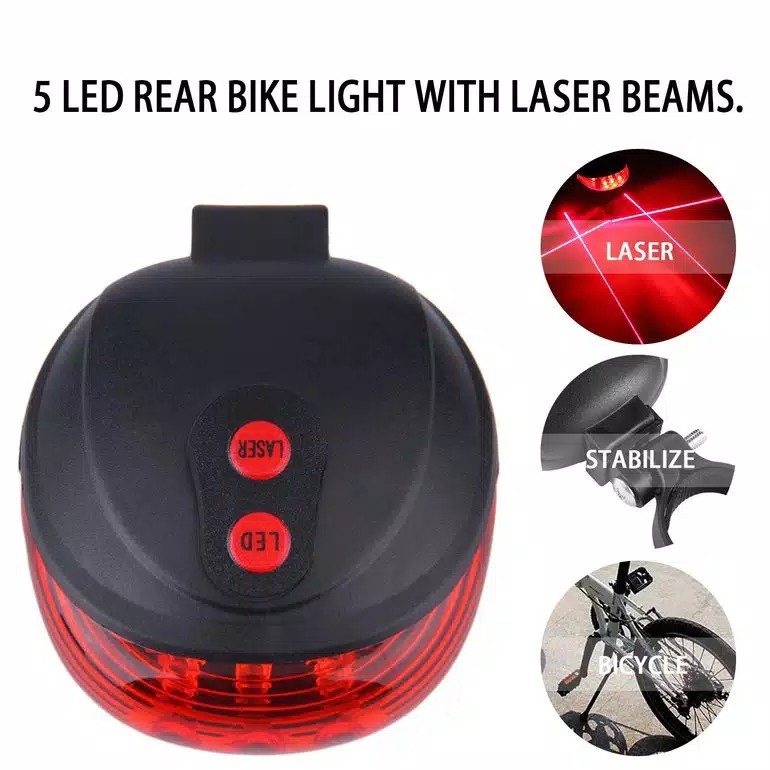 Lampu Belakang Laser LED Sepeda - Lampu Belakang Sepeda LED Laser