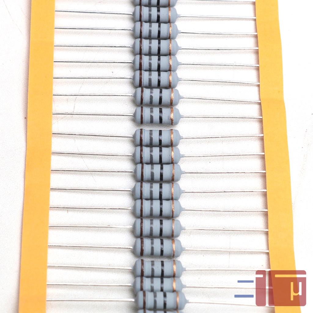 x10 Resistor 18R 18 Ohm 1W Metal Oxide 5% Taiwan Kaki Tembaga