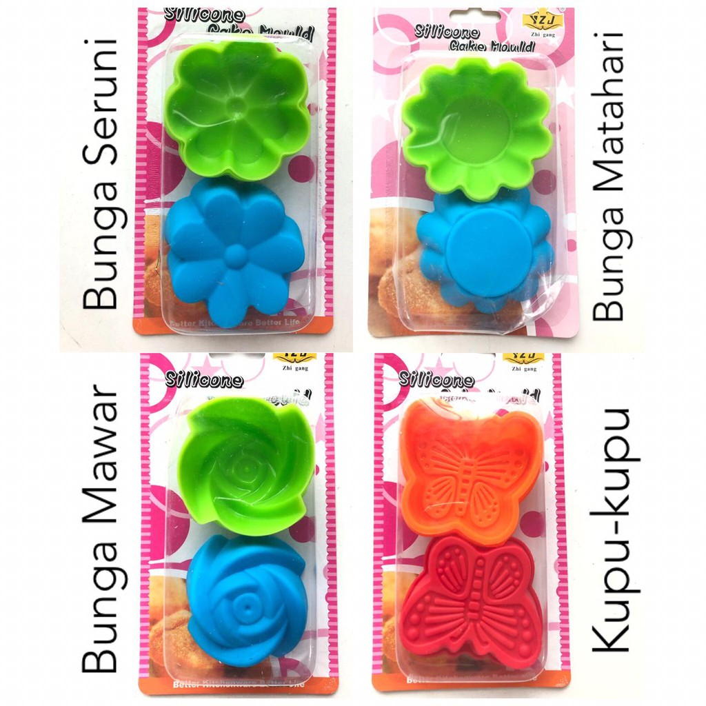 Cetakan Molding Set 6 Bunga /Kupu/Cetakan Molding Coklat / Cetakan Molding Kue /Silicone Cake Mould