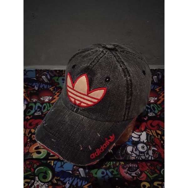 Topi adidas treefoil big logo tag 90s