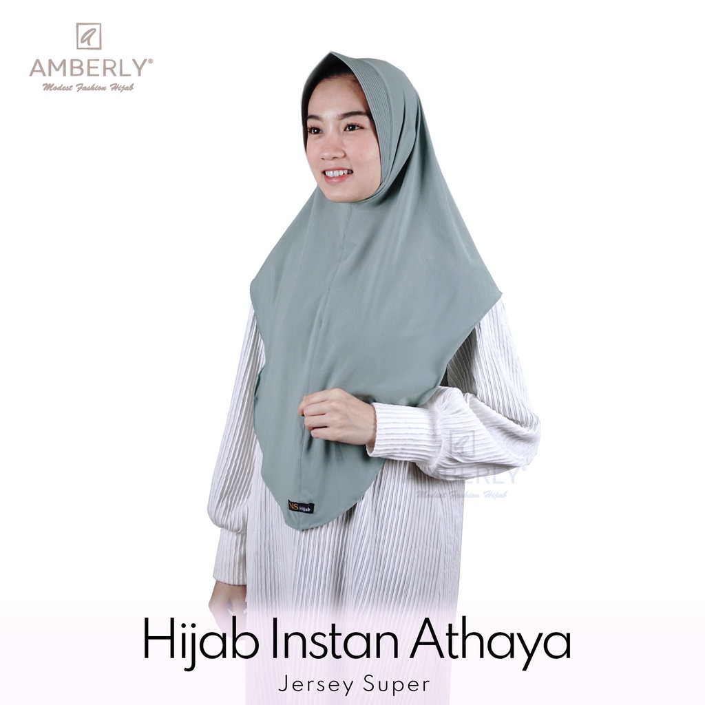 Amberly Athaya Jilbab Instan Jersey Bahan Jersey