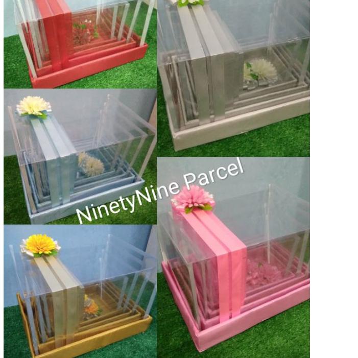 

Big Sale - BOX Hantaran Seserahan Kotak Parcel Mika Double Pita PRODUK ✔