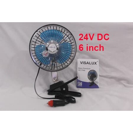 DC 24V Kipas Angin DC Visalux Aki Mobil 6 inch 24VDC VS06 + clip