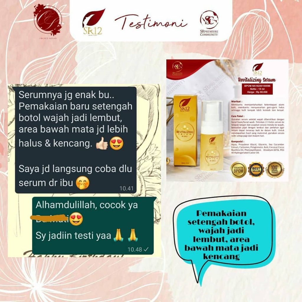 SR12 Revitalizing Serum - Serum Anti Aging - Serum Anti Kerut - Serum Anti Kerutan Wajah - Serum Anti Kerutan dan Garis Halus - Serum Anti Kerutan