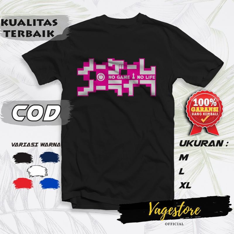 PAKAIAN ATASAN BAJU KAOS T SHIRT ANIME KARTUN MANGA KOMIK KARAKTER NO GAME NO LIFE ORIGINAL