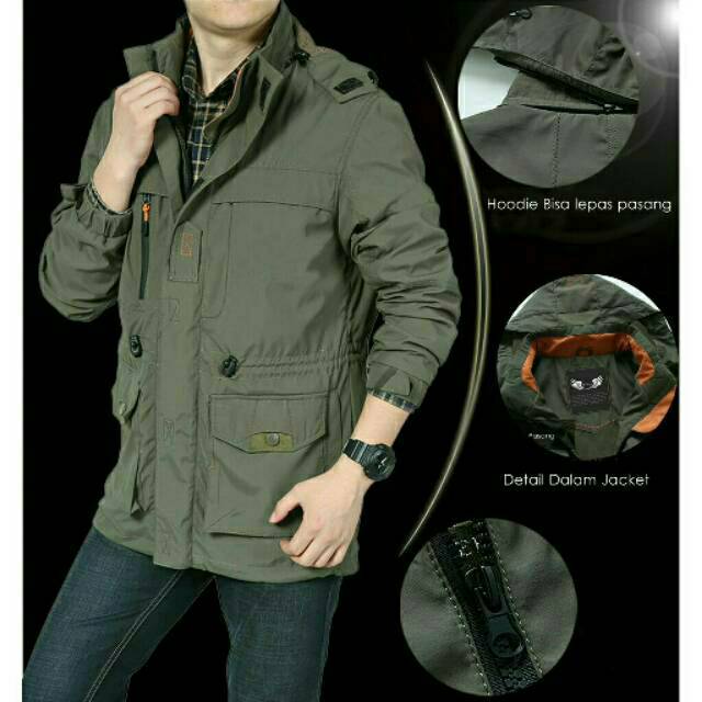 Jaket Parka Jeep Hijau Army. Tersedia Semua Logo Club Bola. Hoodie Jacket Soccer Waterproof Promo