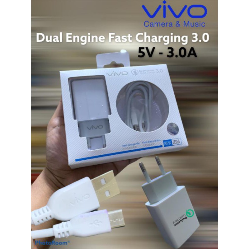 CHARGER VIVO 3A TYPE C ORIGINAL FAST CHARGING QUALCOMM QC 3.0 IMPORT