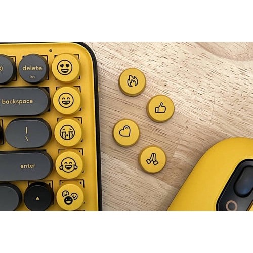 Keyboard Logitech POP Keys Wireless Mechanical Emoji Garansi Resmi