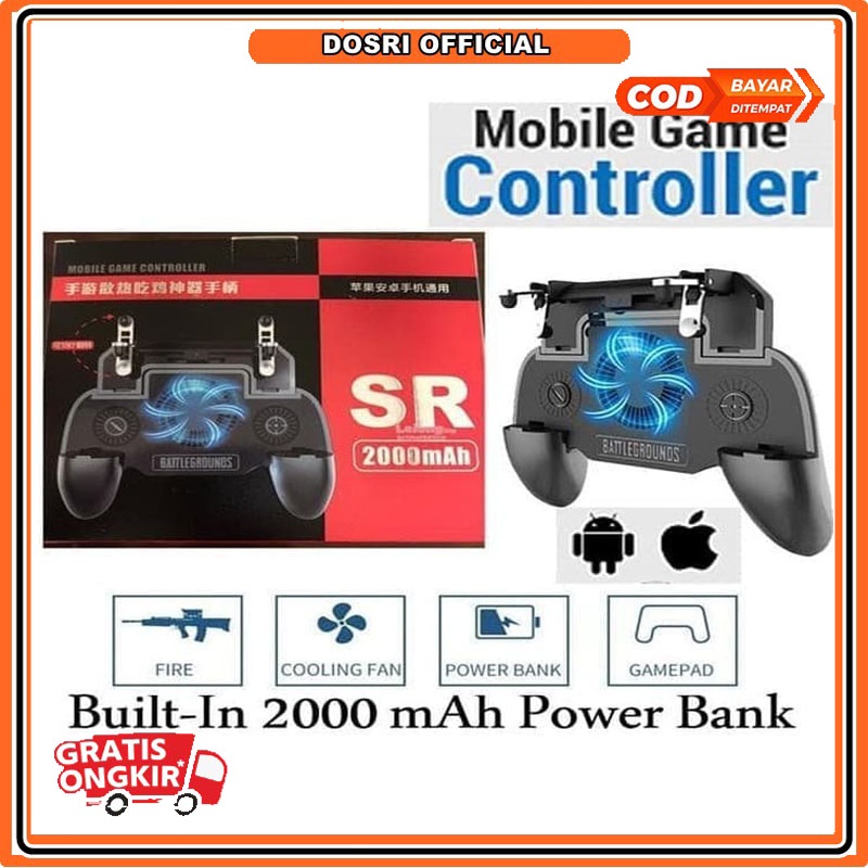 [BISA COD] Gamepad Game handle SR Kipas 2000mah Gaming Android PUBG MOBILE LEGEND DLL