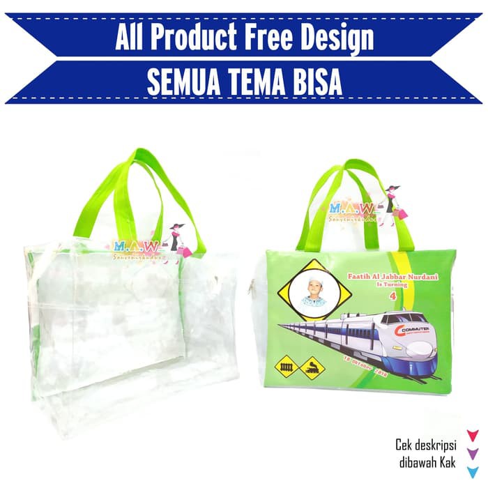 TAS SOUVENIR ULANG TAHUN / Tas Resleting Mika TEBAL / Tas ultah / Tas ulang tahun / TAS Souvenir-1