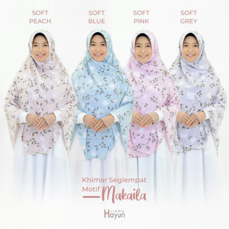 Khimar Segi Empat Motif Makaila by Hijab Hayuri