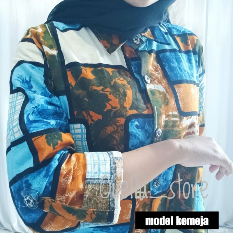 (SERI D) TUNIK KATUN LINEN/RAMI MODEL KEMEJA