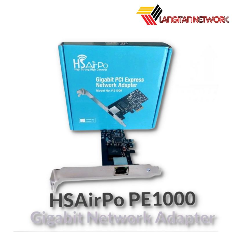 HS AirPo PE1000 GIGABIT PCI E LAN CARD HSAirPo