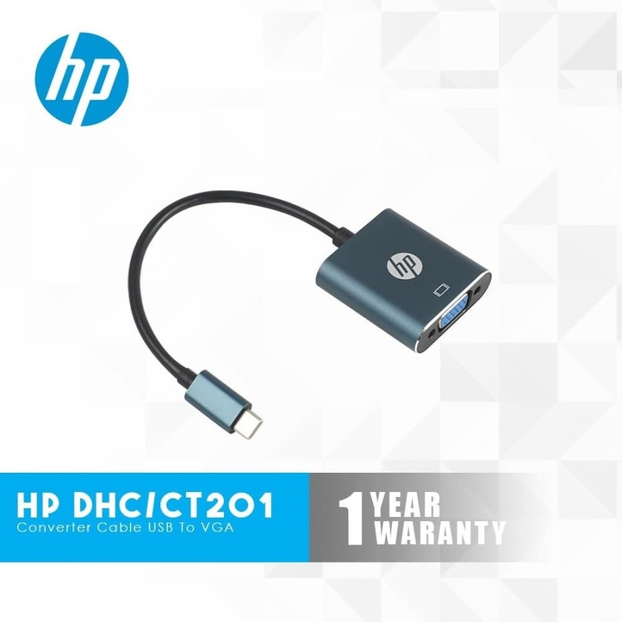 type c to vga Hp adapter 1080p converter Dhc-ct201 - Konverter Usb-c to vga