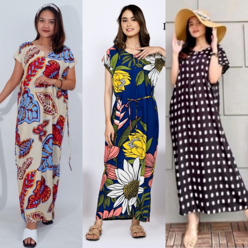 Kiandra - Long Dress Payung Tali Pinggang