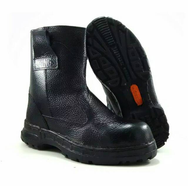 Promo sepatu boots seafty king proyek bahan kulit sapi asli bemby