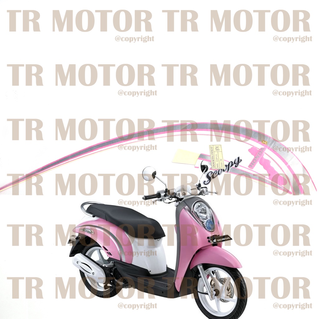 Stiker Motor Scoopy 2012 Karbu Sticker Striping Lis Full Set Motor