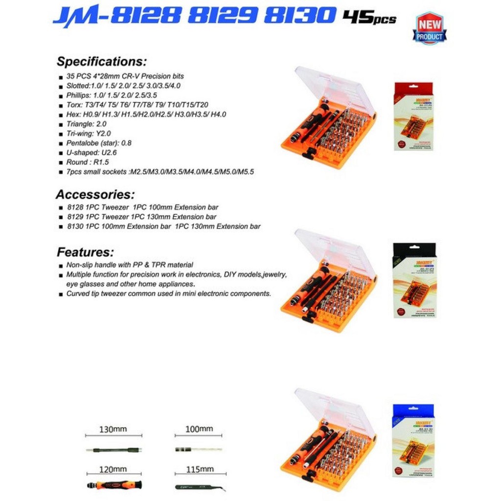 Pruduck original Jakemy 42 in 1 Magnetic Precision Screwdriver Repair Tools - JM-8128
