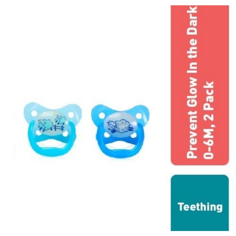 Dr.Brown's Prevent Shield Glow In The Dark Pacifier Stage 1 (0-6 M) - Dot Empeng Bayi