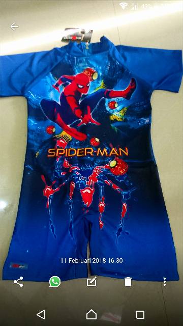 BAJU RENANG ANAK TK/SD  LAKI/COWOK SIZE M - XL SPIDERMAN / BATMAN / CARS BEN'S ORI ORIGINAL