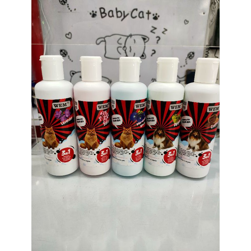 shampoo Kucing Dan Anjing Wen Cat Flea&amp;Rick 3in 1 250ml