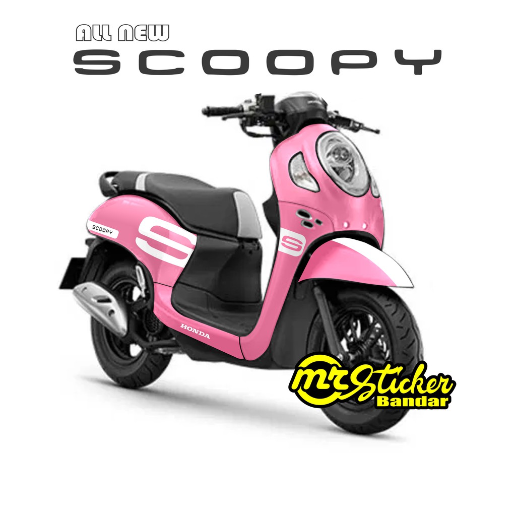 Decal Scoopy full body Dekal Sticker New Fi Baru 2021 PRESTIGE Simple Pink