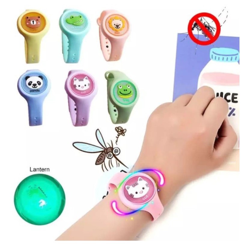 Gelang LED Anti Nyamuk Strap Silicone Mosquito Repellent LC GELANG NYAMUK LED ANAK ,PINK ANTI NYAMUK ,MOSQUITO CLIP