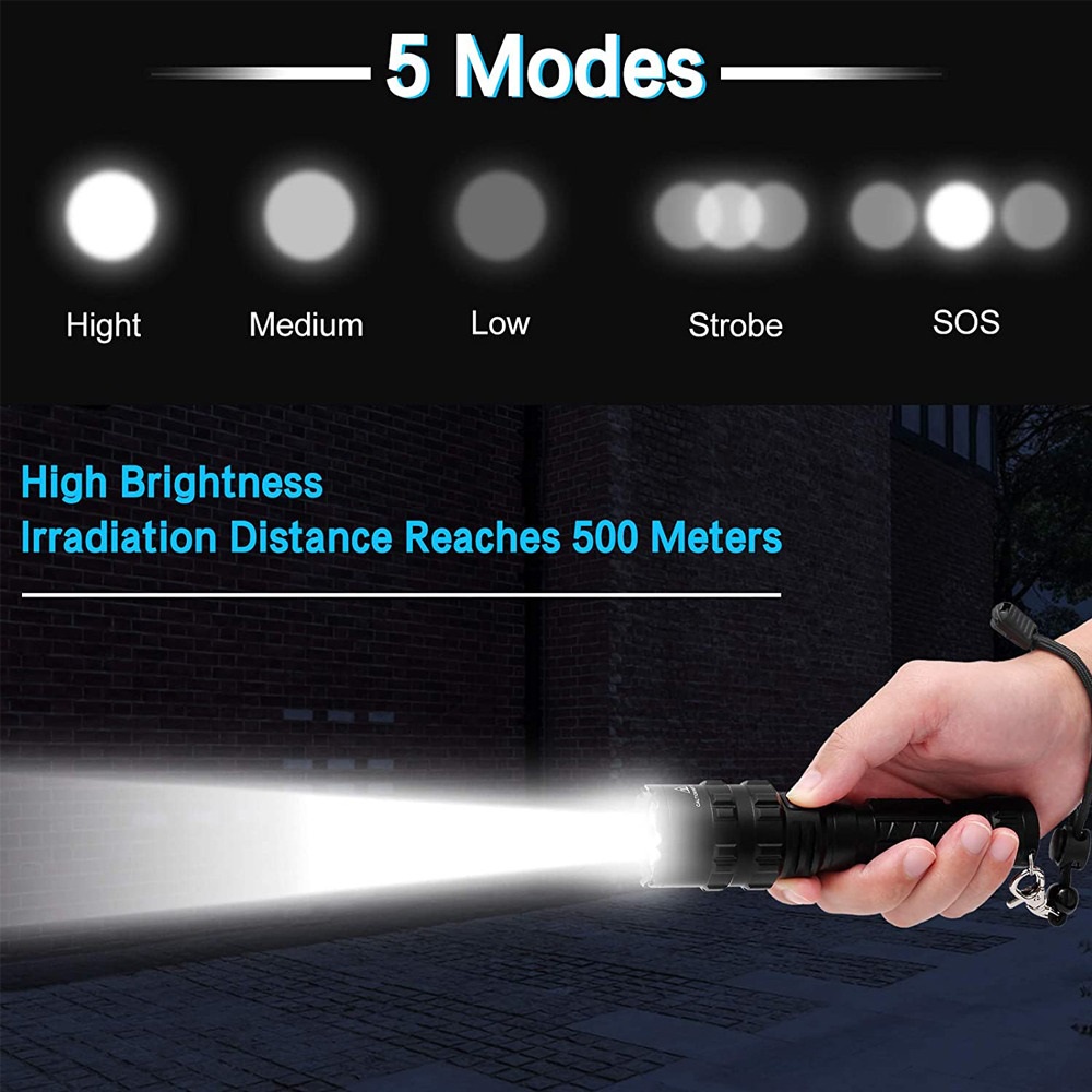 PAKET SENTER DAYA TINGGI - TaffLED Senter LED WATERPROOF Hunting Tactical Airsoft Rifle Cree XM-L L2 6500 Lumens 701 JG-3