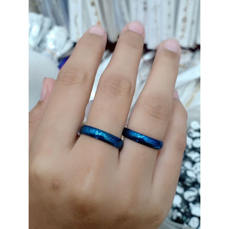 Cincin couple titanium polos anti karat 002