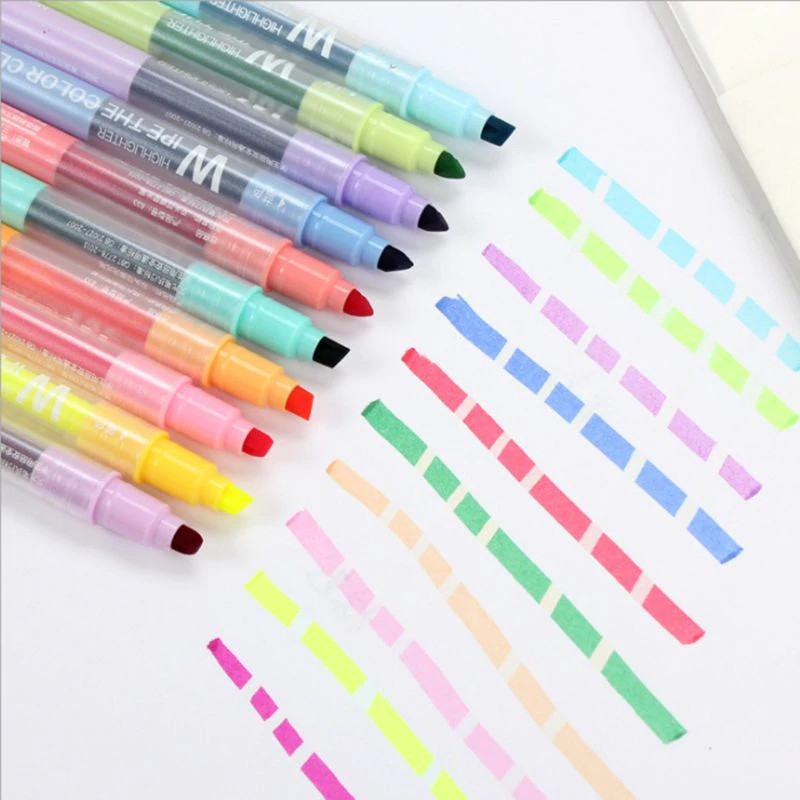 

Ongkir Gratis ya 10Pcs Double-end Erasable Highlighter Pen Markers Pastel Liquid Chalk Marker