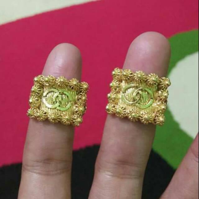 cincin sepuhan berlapis emas 24kr