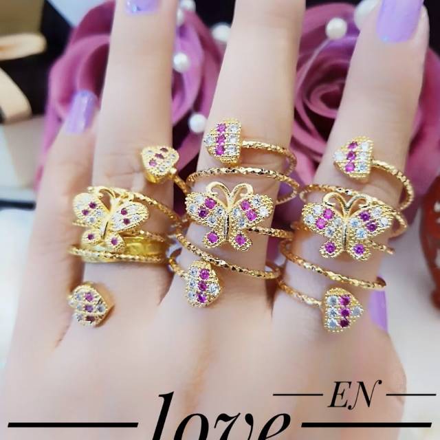 Xuping cincin lapis emas 24k 2850k