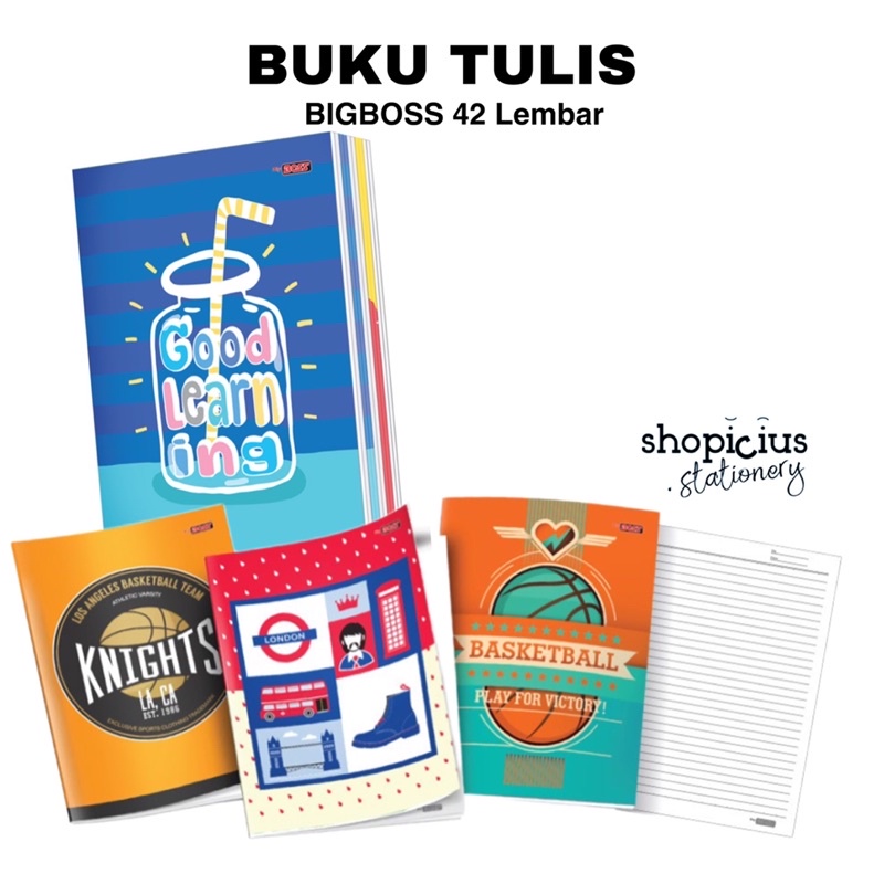 

Buku Tulis BIGBOSS 42 lembar boxy