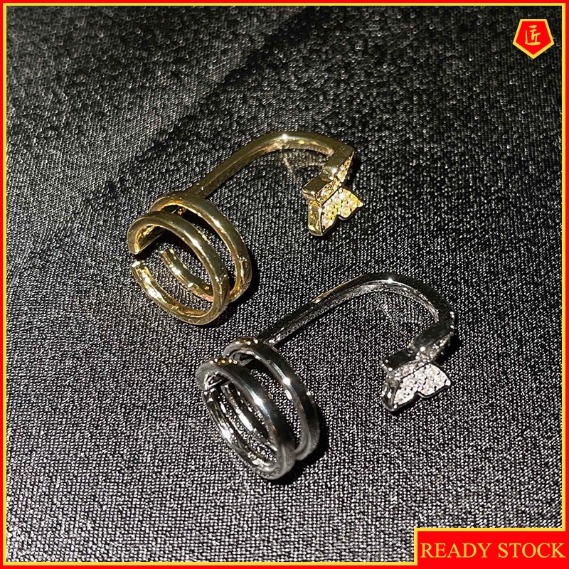 [Ready Stock]Full Diamond Butterfly Ring Fashion Temperament