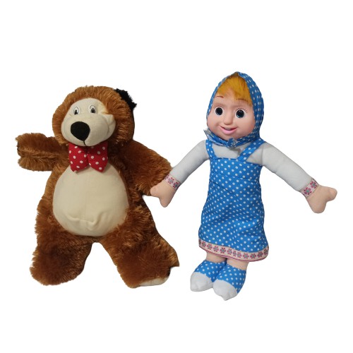 boneka sepasang marsha POLKADOT and the bear MISKA M