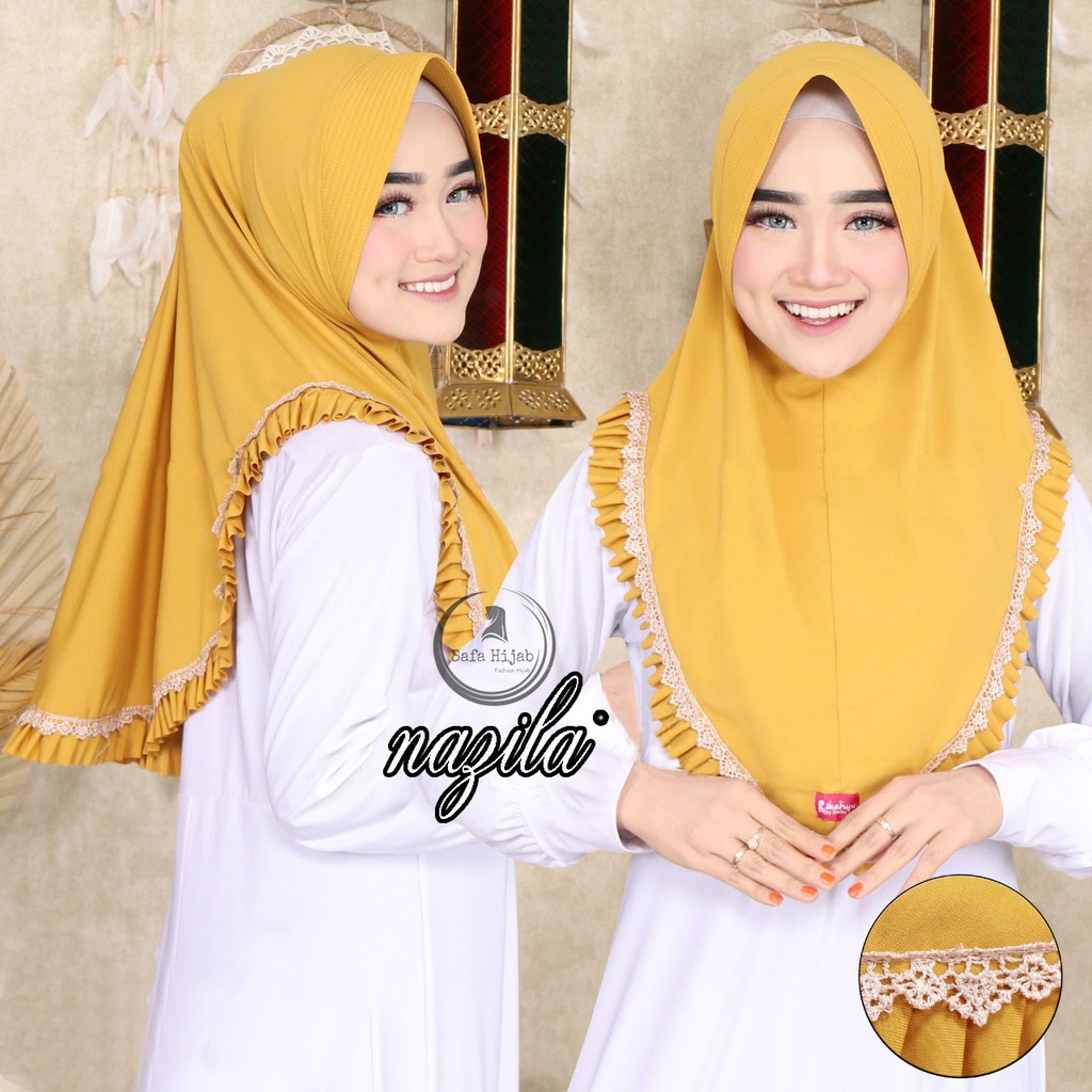 Jilbab Instan Jersey Premium Hijab Bergo Model Nazila Kerudung Termurah Safa Hijab