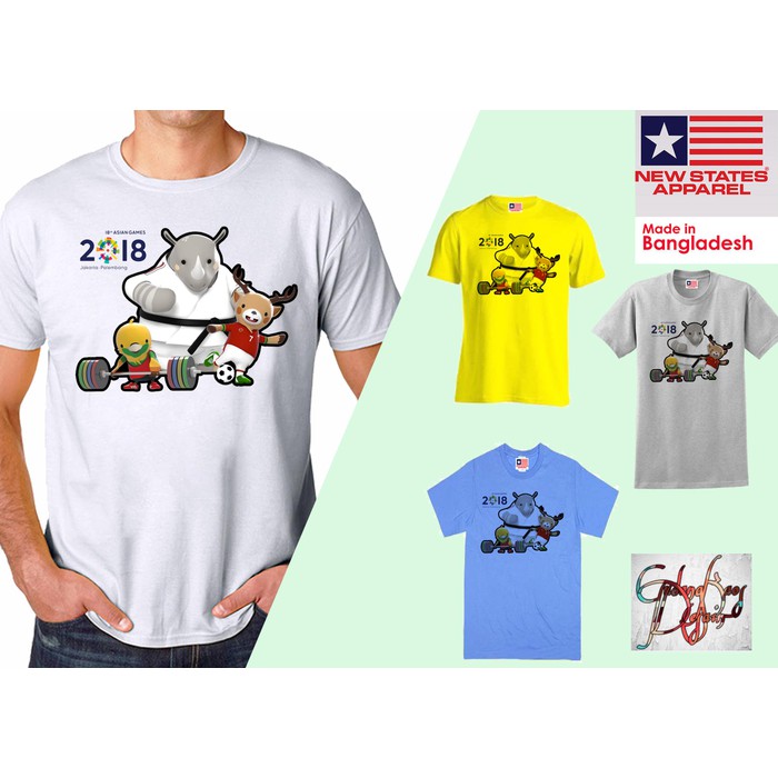 Kaos Asian Games 2018 Tiga Maskot 4