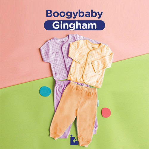 BoogyBaby Gingham Long Top Basic + Trousers