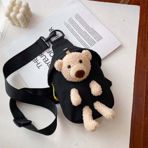 Amadela Story - BEARY Bumbag Wanita Tas Boneka Teddy Bear Tas Anak-Anak Shoulder Bag Tas Selempang Anak-Anak Tas Selempang Wanita Tas Selempang Anak Perempuan