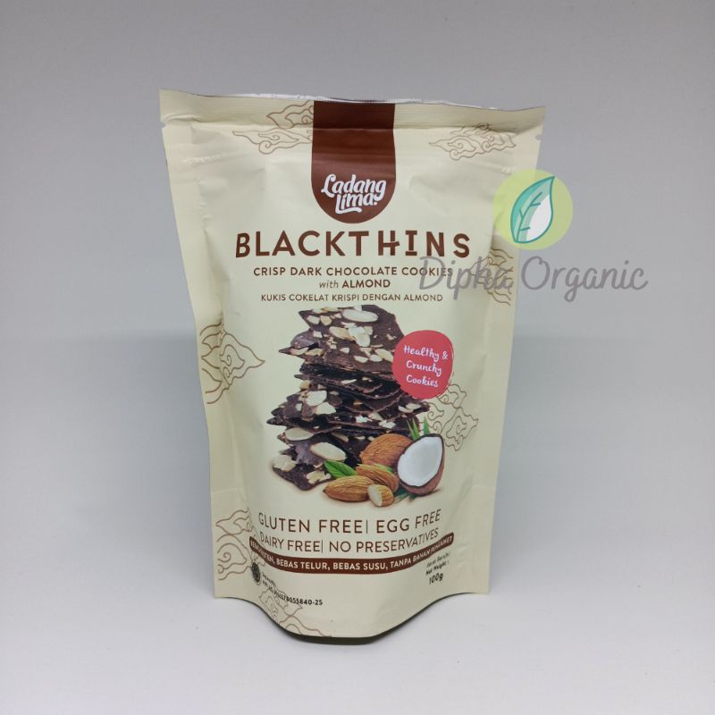 

Blackthins 100 gr - Gluten Free Cookies - Ladang Lima - DIPHA ORGANIC