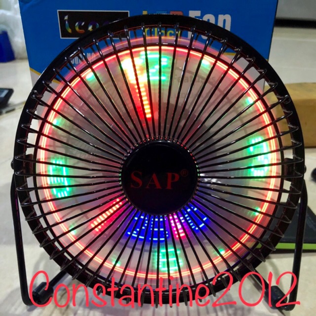 Kipas Angin Jam USB LED