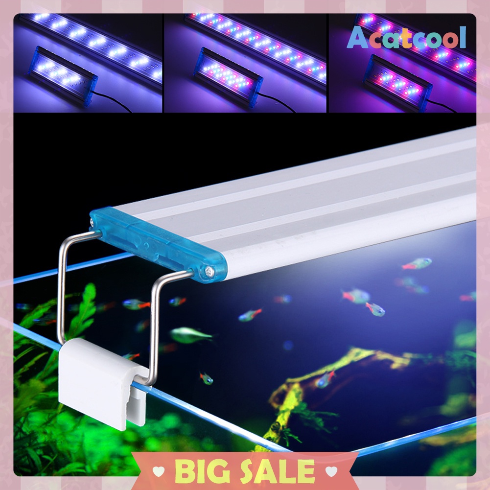 Aquarium Light LED Fish Tank Slim Clip Lamp Plant Grow Lighting 18-58cm US