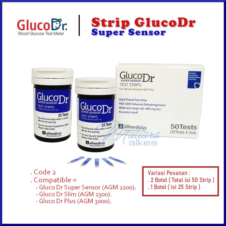 Strip Gluco Dr Super Sensor - Stik GlucoDr Supersensor AGM-2200