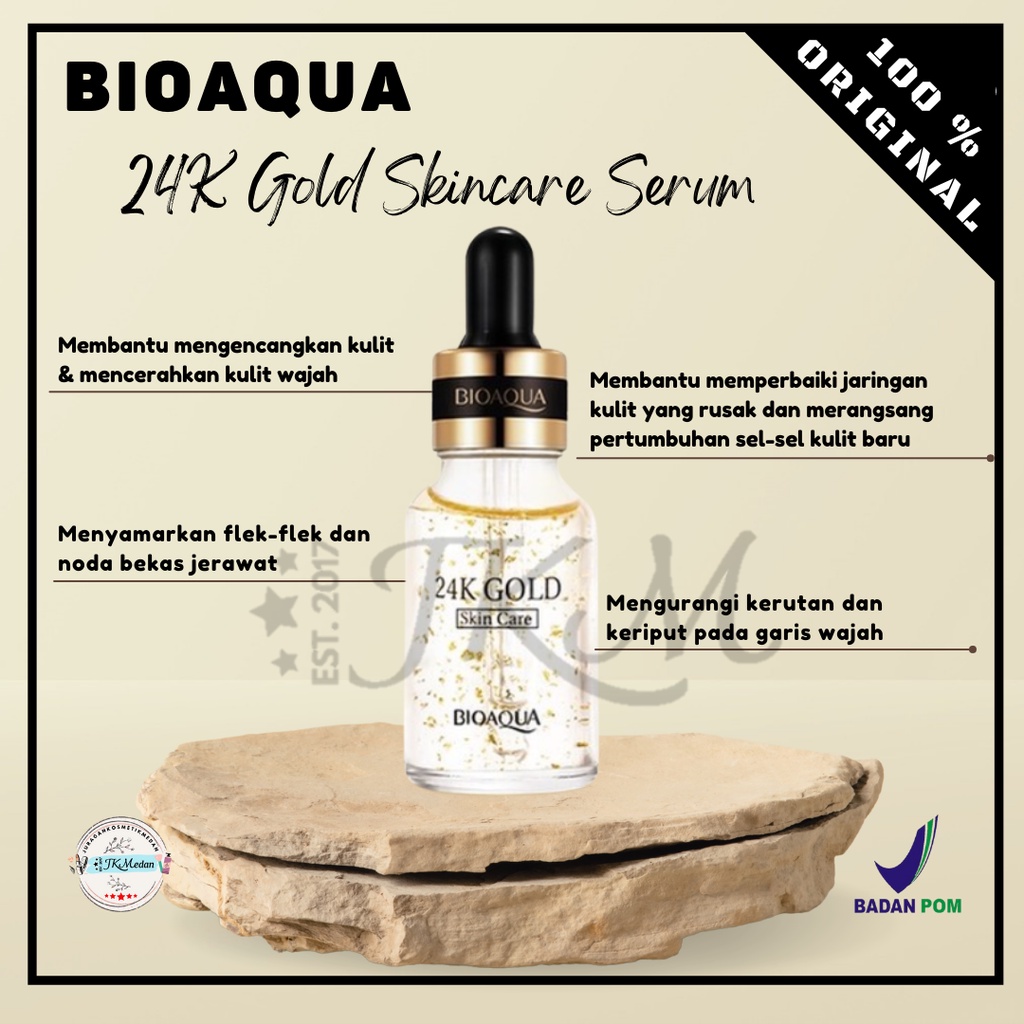 BIOAQUA 24K GOLD SKINCARE SERUM 30ML BPOM SERUM WAJAH GOLD SERUM GOLD 24K BIOAQUA 30ML