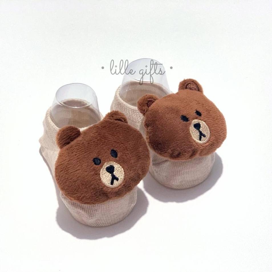 Lille Gifts - Kaos Kaki Bayi Newborn - Brownie