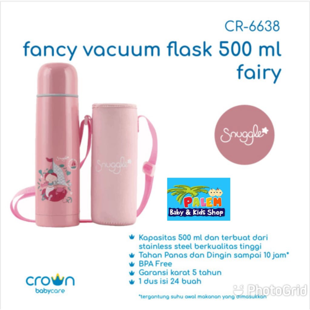 Crown Snuggle Fancy Vacuum Flask 500ml CR-6638 Termos Air