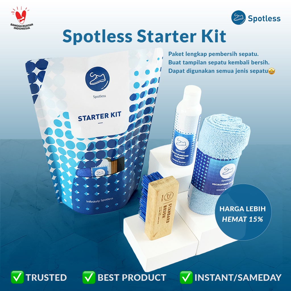 Jual Spotless Shoe Cleaner Starter Kit Paket Lengkap Sabun Cuci