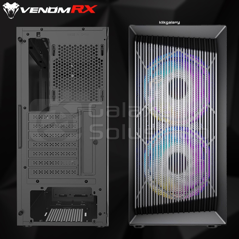 VenomRX ISKANDER Tempered Glass Side Gaming Case