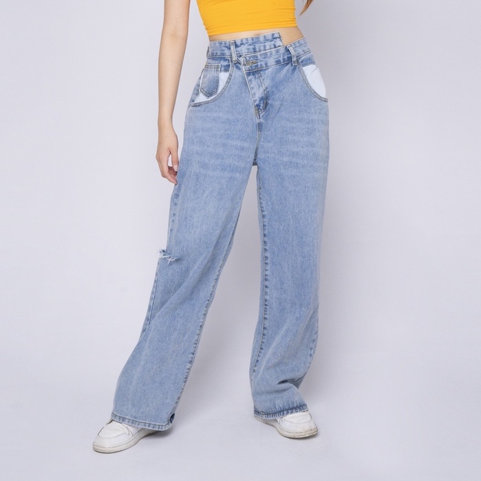 VIERLIN - Jeans 7019 - BAGGY JEANS WANITA HIGH WAIST